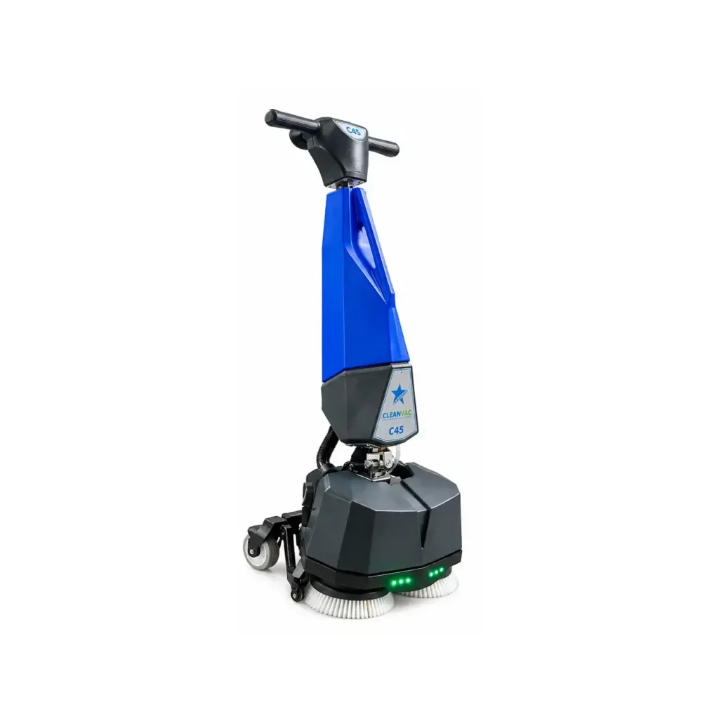 Cleanvac C45 akkumulátoros mini padlótisztító gép kis üzletek és irodák tisztításához